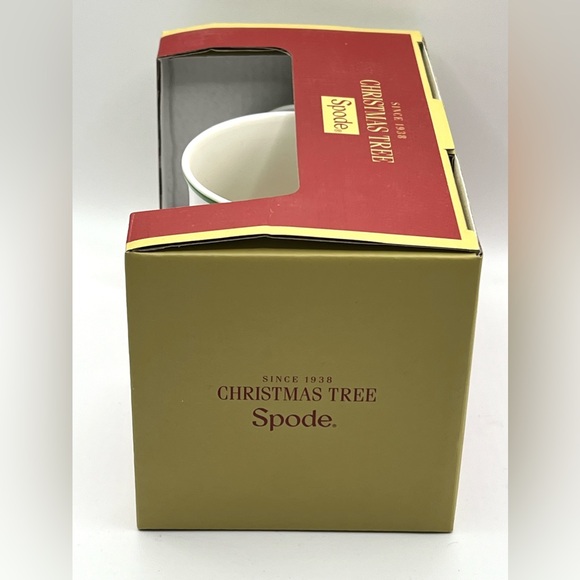 Spode Christmas Tree Ceramic Coffee Tea Mug 12 oz & Round Coaster 3.3" Set NIB - Picture 7 of 10